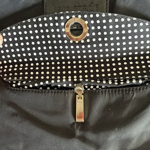 Kate Spade Black Canvas Bag with front closure pocket - Picture 15 of 16